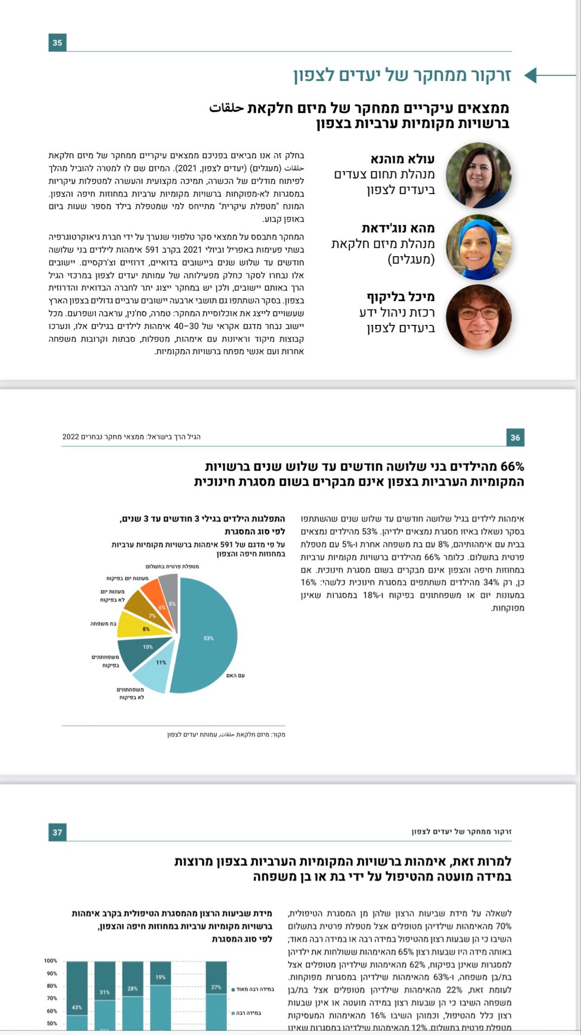 ממצאי המחקר של מיזם חלקאת בחוברת שהפיקו מרכז טאוב